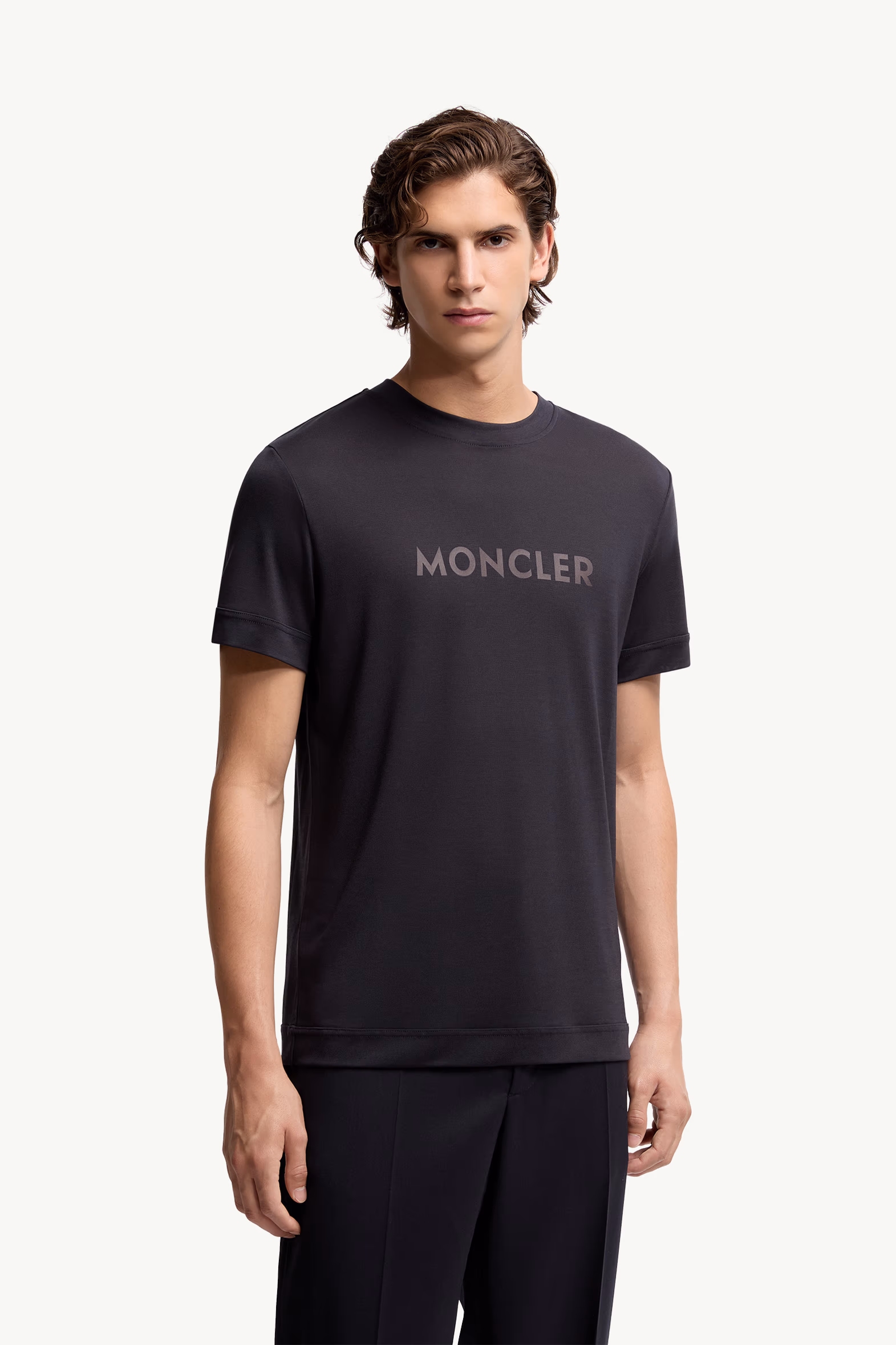 Logo T-Shirt Men Navy Blue Moncler 3